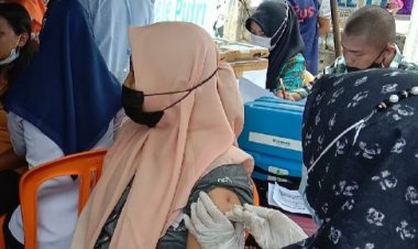 Vaksinasi Massal Digelar di Desa Embacang Gedang, Bungo-Jambi, Rio Eriyadi: Jumlah Divaksin naik 59.73 Persen
