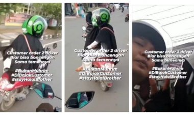 Viral! Aksi Penumpang Ojol Bukan Muhrim, Pinjamkan Motor Ingin Bonceng Teman