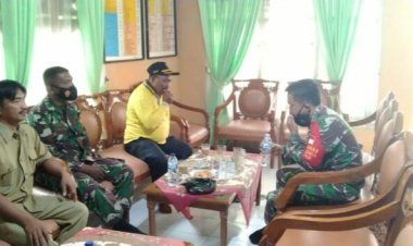 Babinsa Lakukan Edukasi ke Perangkat Desa Pulau Jelmu, Bungo-Jambi Pentingnya Pakai Masker ketika di Luar Rumah