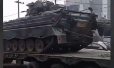 Viral Satpam Rekam Rombongan TNI Bawa Tank, Reaksi Anggota TNI: Tetap Semangat Bapak Satpam Videonya....