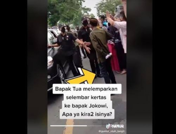 Viral! Seorang Kakek-kakek Lempar Kertas ke Jokowi Saat Penjagaan Ketat Paspampres, Ternyata....