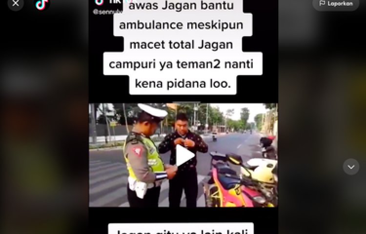 Viral! Pemotor Ditilang Polisi Gegara Bantu Buka Jalan untuk Ambulans, Netizen: Bapaknya Bener, tapi Nggak Pernah lihat polisi Ngawal Ambulance, yang Saya lihat adanya Ngawal Moge....