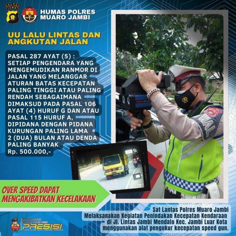 Jangan Coba Berkendara Melebihi Kecepatan di Muarojambi, Ini Akibatnya