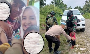 Viral Foto Bidan Sri dan Sertu Eka Serta Anaknya Sebelum Dibantai KKB Papua