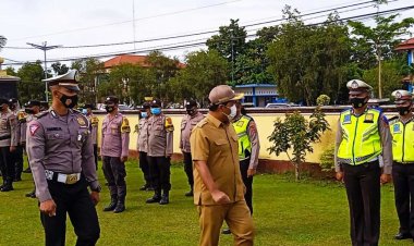 Bupati Romi Pimpin Apel Gelar Pasukan Operasi Siginjai 2022 di Mapolres Tanjabtim