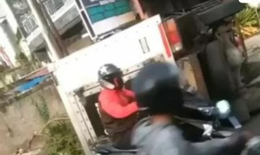 Viral! Truk Boks Terguling Usai Tabrak Avanza Hingga Remuk di Bali