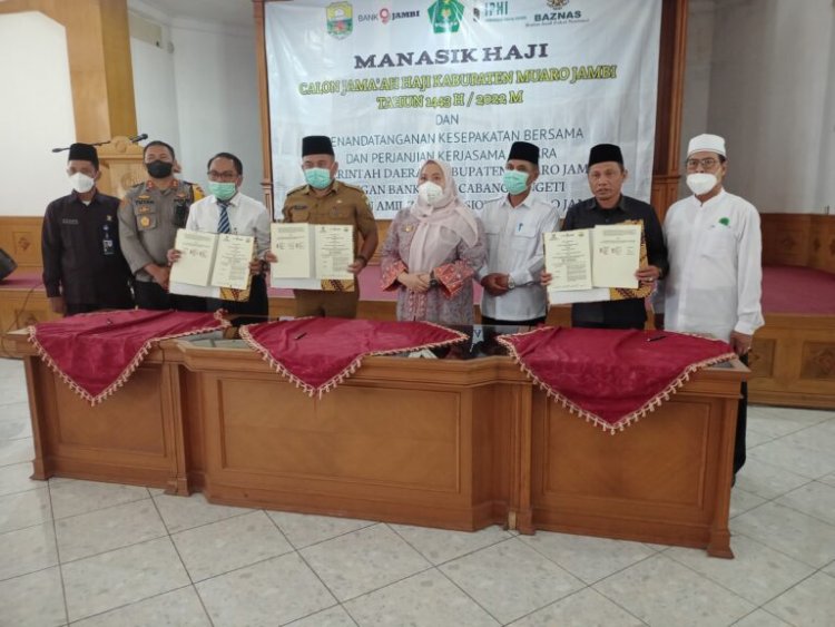 Pemkab Muaro Jambi Bersama Baznas Teken MoU dengan Bank Jambi