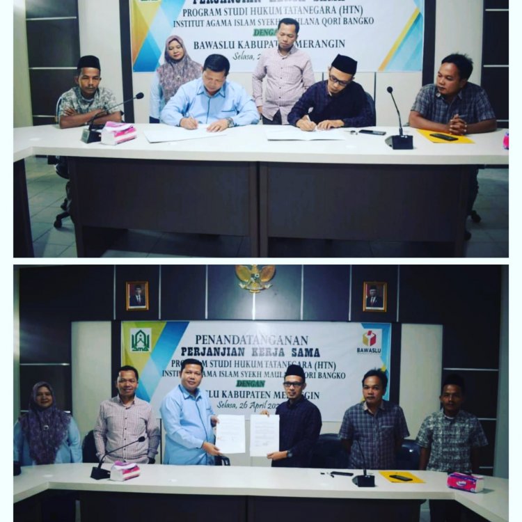 Siap-siap Hadapi Pemilu Serentak 2024, Bawaslu Merangin Jalin Kerja Sama dengan IAI SMQ Bangko