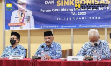 Bahas Isu Strategis, PUPR Provinsi Jambi Gelar Rakor dan Sinkronisasi Forum OPD Bidang Infrastruktur