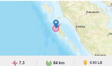 Terjadi 7 Kali Gempa Susulan Usai Gempa 6,9 M di Mentawai