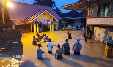 Kabupaten Bungo Dilanda Banjir, Polres Bungo dan Pemerintah Dirikan Dapur Umum di Bedaro