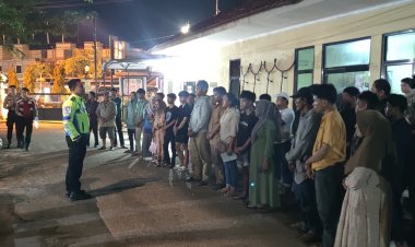 Diduga Genk Motor, Polres Bungo Amankan Sekelompok Remaja Nongkrong di Eks MTQ