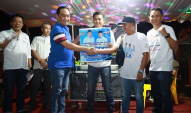 Paslon JADI Hadiri Penutupan Turnamen Domino di BTN Lintas Asri