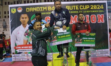 Kejuaraan Karate Dandim 0416/Bute Sukses Digelar, Forki Kota Jambi Raih Juara Umum