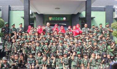 Dandim Arief Widyanto Sambut Anak TK Pertiwi II: Momentum Cinta Tanah Air