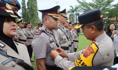 Kapolres Bungo Pimpin Sertijab Pejabat Polres, Kompol Roslinda Digantikan Kompol Muhammad Riedho
