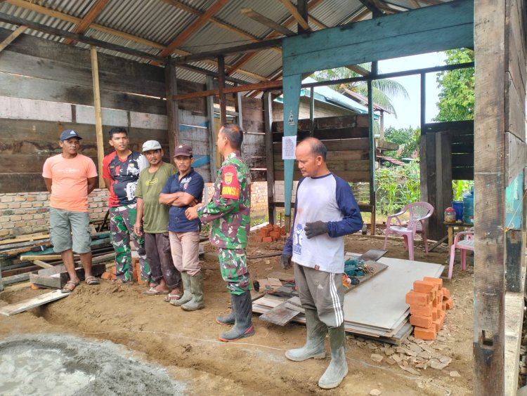 Satgas TMMD Bangun Rumah Warga yang Tidak Layak Huni