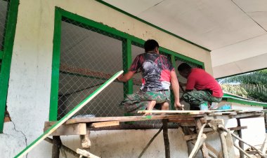 Satgas TMMD ke-123 Kodim 0416/Bute: Tingkatkan Keamanan Madrasah Ibtidaiyah di Desa Teluk Kuali