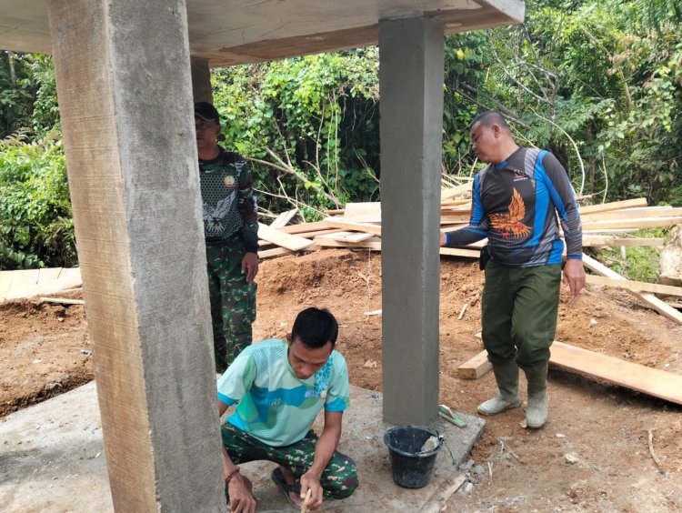 TMMD ke-123 Kodim 0416/Bute: Membangun Tower Air untuk Madrasah di Desa Teluk Kuali