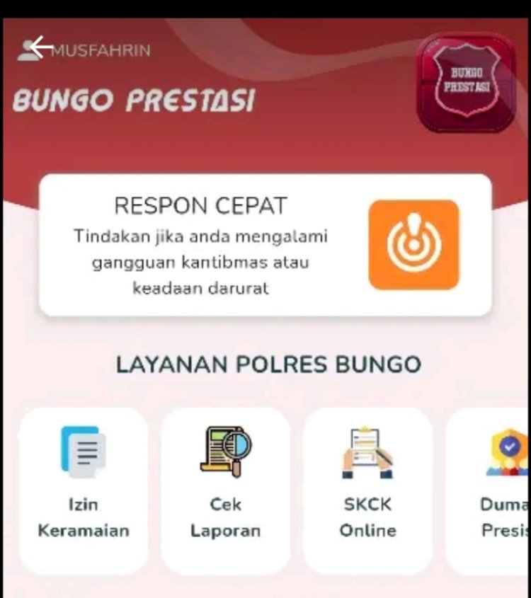 "Bungo Prestasi" Aplikasi Unggulan Polres Bungo untuk Aduan Masyarakat, Kita Ulik Yuk!