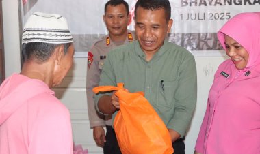 Peduli Sesama, Kapolres Bungo Salurkan 75 Paket Sembako di Hari Bhayangkara ke-79