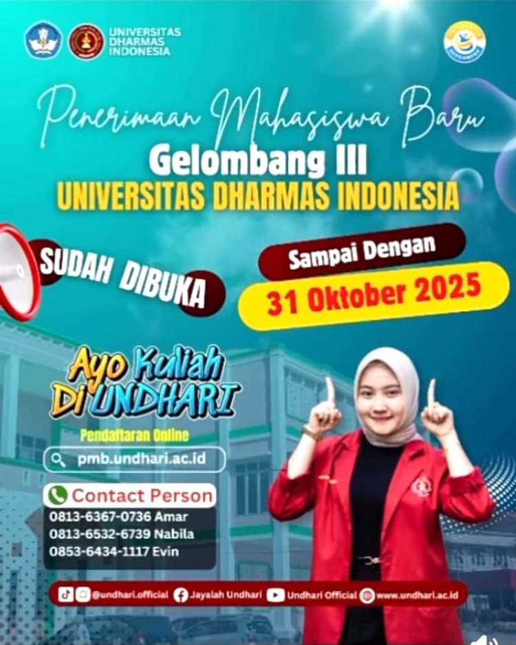 Iklan PMB UNDHARI 2025