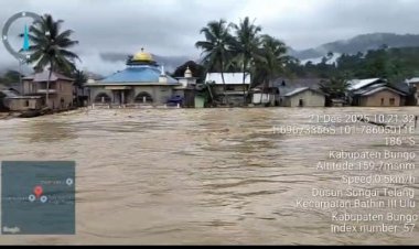 Debit Sungai Batang Pelepat dan Batang Bungo Meluap, Warga Diminta Waspada