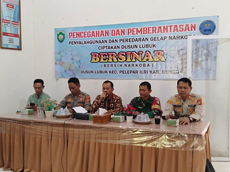 Polres Bungo Gelar Penyuluhan di Desa Lubuk, Kapolsek Dr Winarno: Waspada dengan Narkoba