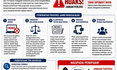 Pemprov Jambi Tegaskan Isu Rekrutmen PNS Jalur Titipan Hoaks, Masyarakat Diminta Waspadai Modus Penipuan