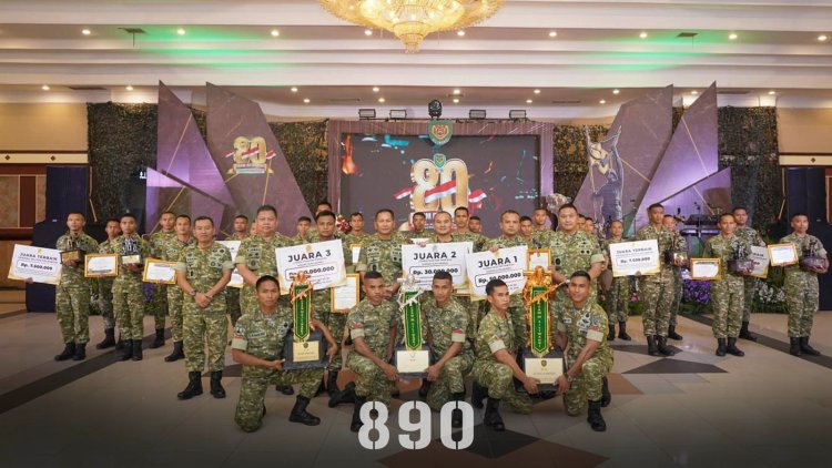 Satuan Jajaran Brigif TP 34 Cakra Buana Raih Prestasi Gemilang di Ajang Ton Tangkas HUT Kodam III/Siliwangi