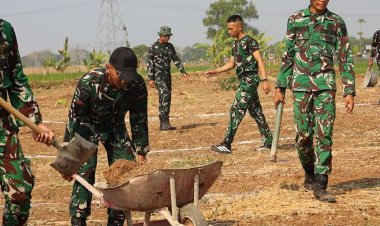 Brigif TP 34 Cakra Buana Bangun Fasilitas Olahraga untuk Masyarakat di Cikedung Lor Indramayu