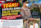 Tegas! Kapolres Bungo Ganjar Personel Berprestasi, Kasus Menonjol dan Narkoba Jadi Sorotan