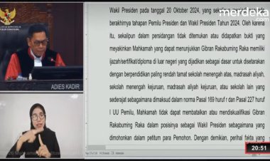 BREAKING NEWS MK Tak Temukan Bukti Ijazah SLTA Gibran, Namun Gugatan Tak Dapat Diterima