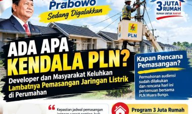 Program 3 Juta Rumah Prabowo Digencarkan, Developer Keluhkan Lambatnya Pemasangan Jaringan PLN di Bungo!