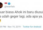 Ahok Bikin Geger, Iwan Fals Sebut Luar Biasa