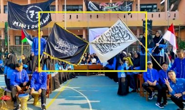 Viral!! Siswa MAN 1 Sukabumi Kibarkan Bendera Tulisan Tauhid, Begini Kata Pihak Sekolah