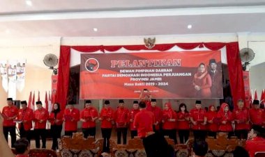 DPD PDIP Jambi Dilantik, Edi Purwanto: Kita Targetkan Empat Kemenangan