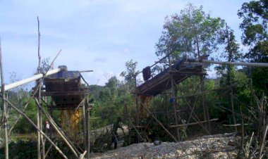 Wow! Penambang Emas Illegal di Sarolangun Gunakan Senjata Api