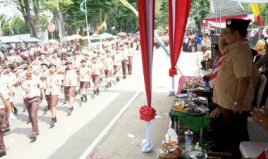 Wawako Jambi Hadiri Lomba Gerak Jalan Indah Diikuti 6.000 Anggota Pramuka