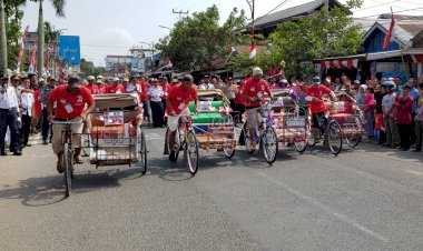 Lestarikan Wisata Angkutan Tradisional, Pemkab Gelar Balap Becak Hias