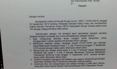 Akhirnya Dinas PdK Bungo Liburkan Siswa TK Hingga SMP