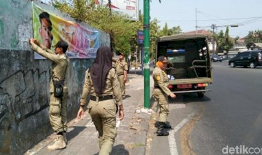 Duh, Spanduk Gibran Cawalkot Solo Dicopoti Satpol PP