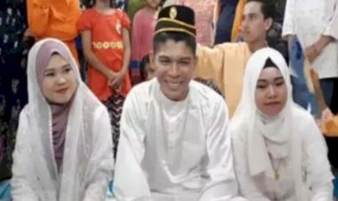 Viral Beruntung Banget! Pria Ini Nikahi Dua Pacarnya Sekaligus