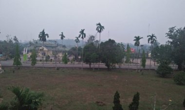 ISPU Meningkat Muarojambi Sore Kembali Diselimuti Kabut Asap