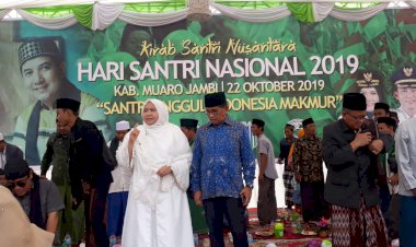 Dihadiri Ribuan Santri, Begini Tablig Akbarnya Peringatan Hari Santri di Muarojambi
