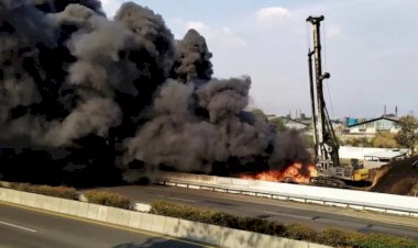 Pekerja WNA Tewas akibat Ledakan & Kebakaran Pipa Pertamina di KM 129 Tol Purbaleunyi