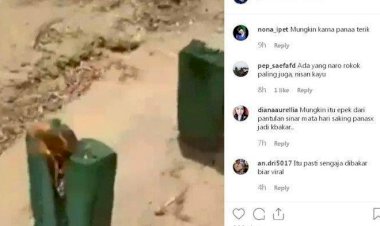Viral Video Nisan Kuburan Berasap Lalu Keluar Api, Begini Kata Netizan