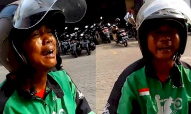 VIRAl, Driver Ojol Menangis Sesegukan Karena Order Dibatalkan
