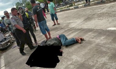 Breaking News!!! Kecelakaan Tunggal, Seorang Pengendara Motor Tewas di Kualatungkal