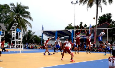 Tumbangkan Kota Jambi, Tim Voli Muarojambi Kampiun Pra Porprov 2019